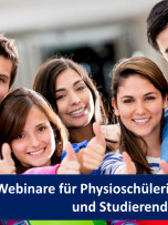 Webinare für Physioschülerinnen/Schüler und Studierende